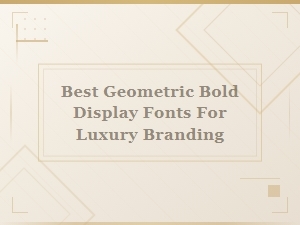 Best Geometric Bold Fonts for Luxury Branding